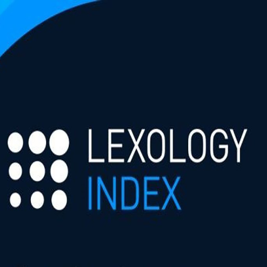 Lexology Index logo on a dark blue background, with a 3x3 grid of white dots to the left and the text 'LEXOLOGY' in white and 'INDEX' in blue.
