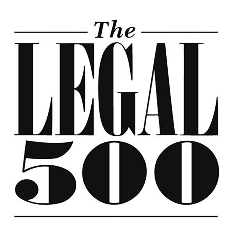 The Legal 500 logo in black and white